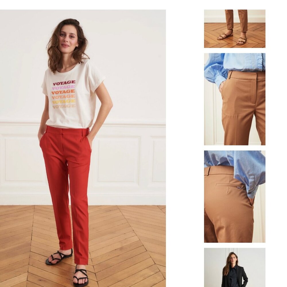 Red pants "Panier" model La Petite Francaise XS